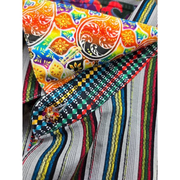 Robert Graham Mens Striped Shirt XL Long Sleeve Button-Up Multi-Color - Picture 6 of 10
